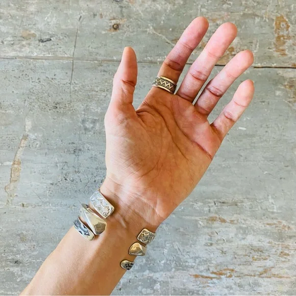 SOLD ♥️ Navajo ♥️ Landon Secatero Sterling Silver & Appaloosa Turquoise Ring - Picture 4 of 13